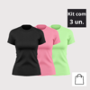 Kit 3 Camisetas Femininas UV PRO Manga Curta
