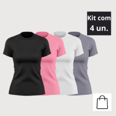 Kit 4 Camisetas Femininas UV PRO Manga Curta