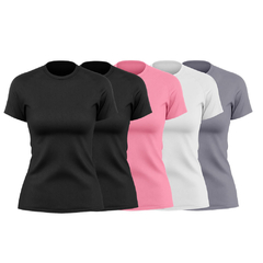 kit-5-camisetas-uv-feminino-com-protecao-solar-uvpro-manga-curta