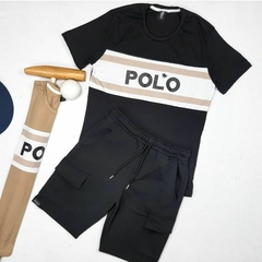 Camiseta Masculina Preta Estampada Polo Rg518 - comprar online