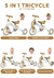 Bici de equilibrio 5 en 1 - comprar online