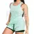 Conjunto Feminino Academia Short 2em1 com Bermuda compressão e Regata Nadador pra Exercício e Treino - loja online