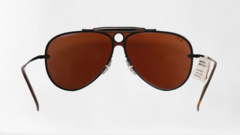 Ray Ban 3581 N 153/7V 140 Negro, Terminales y hueso Carey, con orificio para Cigarro - View Navigation Pilot Eyewear