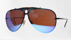 Ray Ban 3581 N 153/7V 140 Negro, Terminales y hueso Carey, con orificio para Cigarro