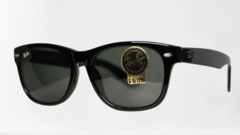 Ray Ban 2132F Modelo New Wayfarer 5518-140 Negro Brillante, Filtro verde