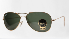 Ray Ban 3362 Cockpit 58/14 135 Metal Oro brillante Filtro verde