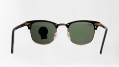 Ray Ban RB 3016 ClubMaster 51/21 145 Negro Brillante Filtro Verde - View Navigation Pilot Eyewear