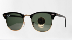 Ray Ban RB 3016 ClubMaster 51/21 145 Negro Brillante Filtro Verde