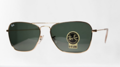 Ray Ban 3136 Caravan 5815-140 Metal Oro brillante, Filtro Verde