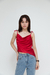 Blusa Roja Asimetrica