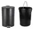 Cesto basura acero Negro 12 litros - comprar online