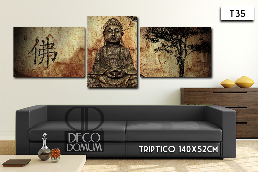 Cuadros Polípticos Decorativos Buda (110x80cm)