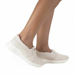 Tênis Kolosh Casual Ultra Conforto Slip On Bege Claro - comprar online