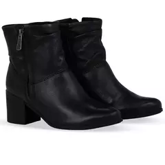 Bota Bottero Cano Baixo Couro Burnish Preto - comprar online