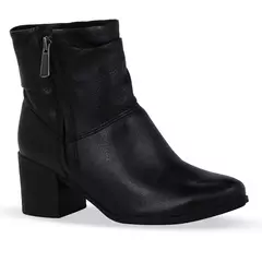 Bota Bottero Cano Baixo Couro Burnish Preto