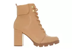 Bota Coturno Beira Rio Conforto Salto Bloco Bege - comprar online