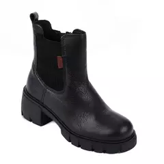 Bota Coturno Bottero Tratorada Couro Legítimo Preto - comprar online