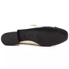 Sapato Feminino Moleca Napa Turim Branco Off/Preto - loja online