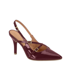 Sapato Vizzano Feminino Slingback Verniz Vinho