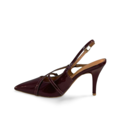 Sapato Vizzano Feminino Slingback Verniz Vinho - comprar online