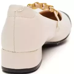 Sapato Feminino Moleca Napa Turim Branco Off/Preto na internet