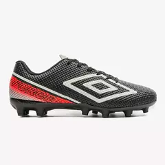 Chuteira Campo Umbro Force Black/White/Fiery Coral