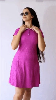 Vestido Casual Gola Polo - loja online