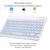 Kit Teclado + Mouse Sem Fio Bluetooth Para Notebook e Tablet-Azul Claro - comprar online