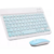 Kit Teclado + Mouse Sem Fio Bluetooth Para Notebook e Tablet-Azul Claro na internet