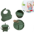 Kit Introdução Alimentar Bebê Utensílios de Silicone 8 Pçs BBL-54- Verde Escuro