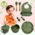 Kit Introdução Alimentar Bebê Utensílios de Silicone 8 Pçs BBL-54- Verde Escuro - comprar online