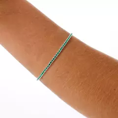 Pulseira Riviera Zircônia Verde - comprar online