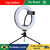Ring light 8 polegadas (20cm) com tripé de mesa e suporte para celular - comprar online