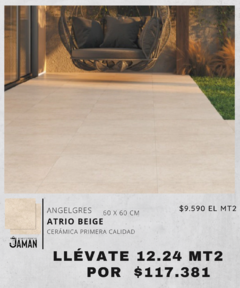 Saldo de 12.24mt2 Cerámica Angelgres Atrio Beige 60x60 - comprar online