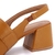 Slingback Marrom Salto Bloco Couro Detalhe Fivela - comprar online