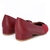 Scarpin Couro Vermelho Bico Fino - comprar online