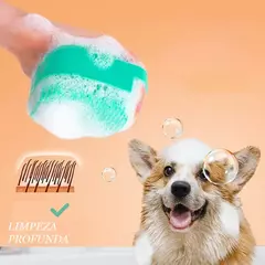 Escova de banho para cachorro