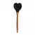 Colher de Silicone com Cabo em Bambu Heart Preta 27cm - loja online