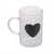 Caneca de Vidro Borossilicato Resistente ao Calor Heart 280ml - comprar online