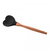 Colher de Silicone com Cabo em Bambu Heart Preto 27cm - comprar online