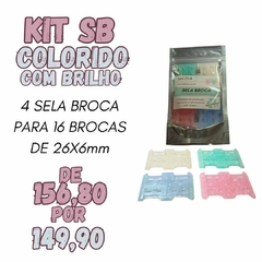 kit SB- 4 unid. de Estojo p/ esterilização individualizada com 4 cavidades para armazenar 16 brocas separadas