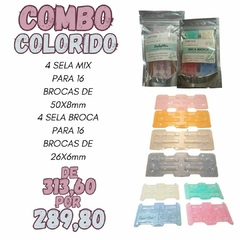 Combo SB| SM- 8 unid. de Estojo p/ esterilização individualizada com 4 cavidades cada para armazenar 32 brocas separadas