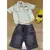 Conjunto bebê menino camisa com short jeans Diforini 100346 - comprar online