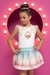 Conjunto infantil menina Blusa e Saia Princesas Diforini 121258