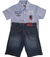 Conjunto masculino infantil Camisa e Bermuda Jeans CZ 142201 na internet