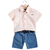 Conjunto bebe menino Camisa listras com Bermuda c/ cinto ML 9547 na internet