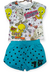 Conjunto Infantil menina Blusa e short moletinho 92203 - comprar online