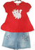 Conjunto Infantil Menina Blusa e short jeans Poá 2433 - comprar online