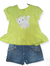 Conjunto Infantil Menina Blusa e short jeans Poá 2433