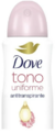 Antitranspirante Dove tono uniforme en aerosol rosas para dama 150 ml